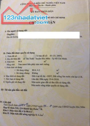 Đón Giáng Sinh Đón Nhà mới Bán Nhanh Căn nhà Tân Xuân Hóc Môn 85m2 SỔ HỒNG RIENG 950triệu - 1
