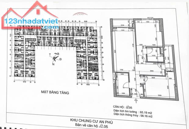 Bán CHCC AN PHÚ THUẬN AN - 65m2 (2PN2VS) - T2/2025 bàn giao - Giá 2.1 tỷ. Lh: 0949803201 - 4