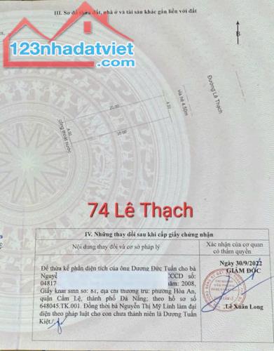 🔴💥Bán đất đường Lê Thạch, Hòa An, Cẩm Lệ, Đà Nẵng