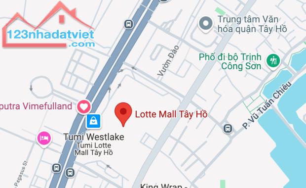 BÁN SHOPHOUSE ĐỐI DIỆN LOTTE MALL TÂY HỒ. DT 304M2, 3 TẦNG - GIÁ 35 TỶ - SẴN KD, LÀM VP