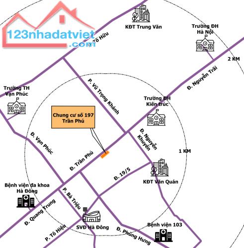 Bán căn hộ 72m² tầng 8, view đẹp tại chung cư 197 Trần Phú – Giá 4,05 tỷ!