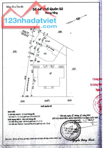 VUA MẶT PHỐ - Bán nhà Mặt Phố QUÁN SỨ giá 135 tỷ, dt 375m2 - MT 4m. - 1