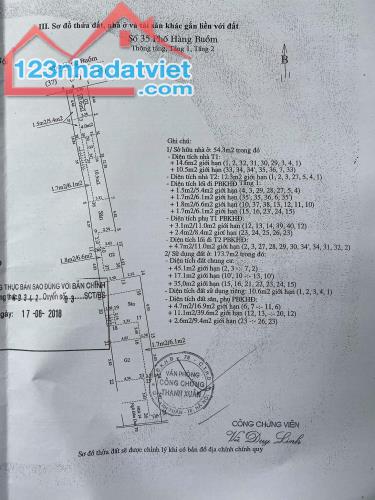 VUA MẶT PHỐ - Bán nhà Mặt phố HÀNG BUỒM giá 135 tỷ, 250m x 2T, MT 3,4m - 1