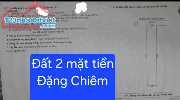 Cần bán đất 2 mặt tiền đường Đặng Chiêm - Sạch đẹp - Gía đầu tư