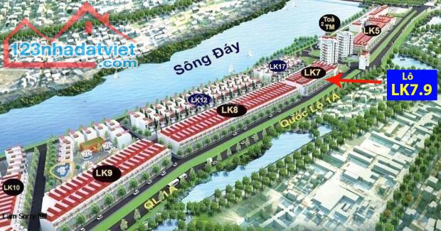 Bán đất KĐT Tài Tâm Riverside - Diện tích 81m2. Hướng Đông mặt QL1A - 2