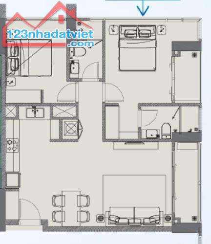 Sở hữu căn 2PN DT:76.8M2 chỉ với 2.187tỷ căn góc view sông Hàn - 1