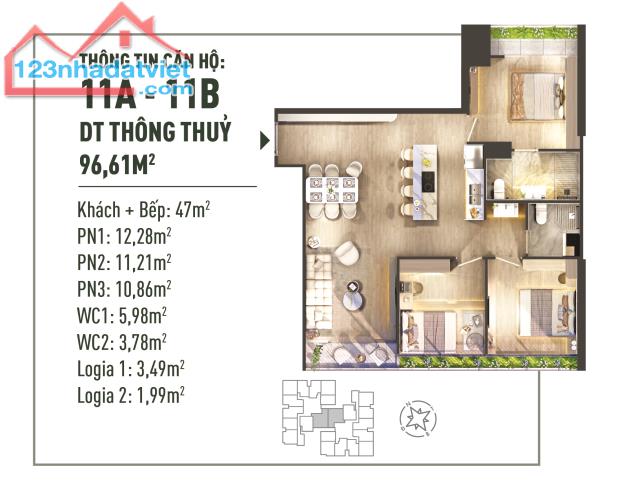 Tặng ngay 1 cây vàng khi mua căn hộ 3PN tại The Fibonan, trực tiếp CĐT giá nhỉnh 5.1 tỷ - 5