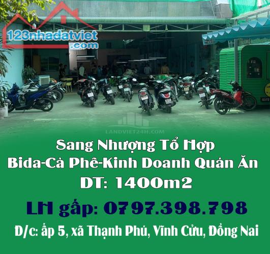 Chính Chủ Sang Nhượng Tổ Hợp Bida-Cà Phê-Kinh Doanh Quán Ăn