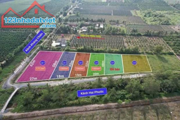 1000m2 Đất vườn/ KV chuyển thổ, đường nhựa kênh T2 vào 500m - 1