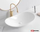 Lavabo Đặt Bàn Thuyền Trắng Sứ Ceramic LA-03T