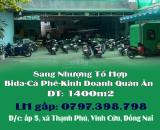 Chính Chủ Sang Nhượng Tổ Hợp Bida-Cà Phê-Kinh Doanh Quán Ăn