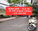 KIM MÃ - Ô Tô tránh nhau - có vỉa hè - kinh doanh - 4 tầng - 0859990768