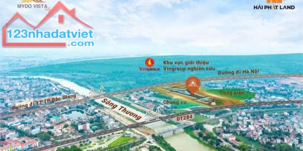 Bán đất nền dự án Mỹ Độ Vista City Bắc Giang, 2,6xx tỷ, 88m2, view đẹp hot! tiềm năng