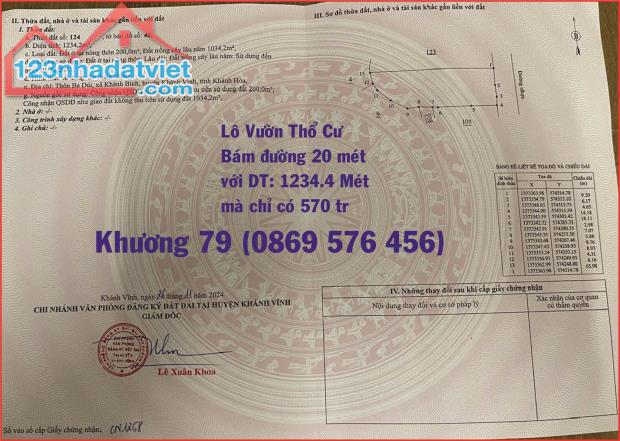 Đất Nền Siêu Rẻ chỉ 180 triệu có ngay Lô Nền Tại Khánh Hoà - 1