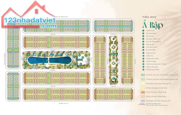 Layout phong cách Ả Rập - tiểu khu cao cấp nhất khu sông Town