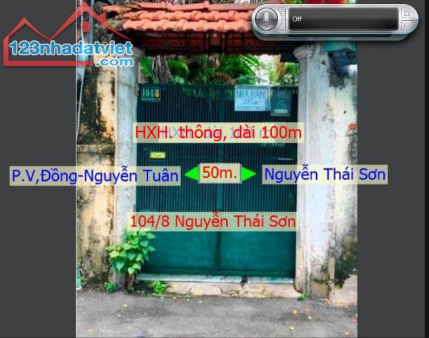 212m2/14 tỷ, 104/8 Nguyễn Thái Sơn, P. 3, Nhà vườn đối diện BV.175 - 3