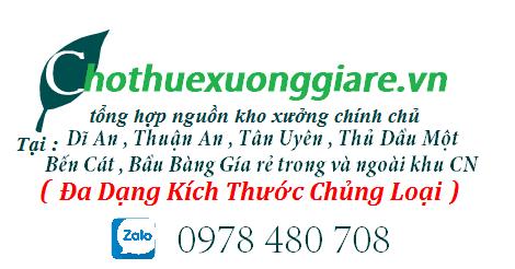 Cho thuê xưởng ,tân vĩnh hiệp ,tân uyên ,Gía : 2.4 USD/m2 - 2