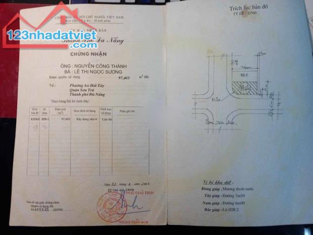 Bán đất lô góc 2 mặt tiền đường Bùi Thị Xuân, Q. Sơn Trà, giá Rẻ - 3