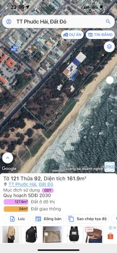 161m2 cách biển Phước Hải đúng 200mét chủ ngộp bán gấp 1tỷ1 đất 2 mặt tiền - 2