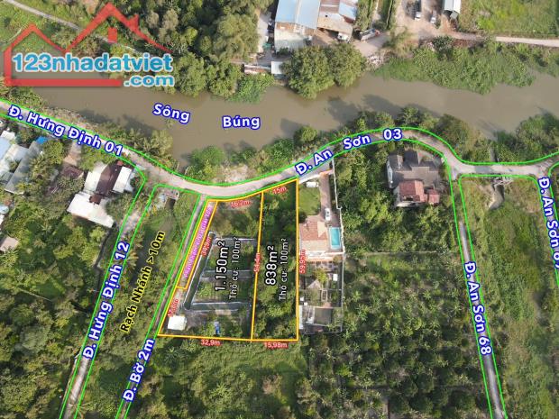 Bán 2 Lô Đất Liền Kề View Sông Búng Tuyệt Đẹp, Cách Cầu Ngang chỉ 500m