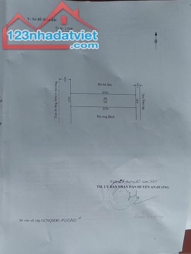 Bán 100m2 đất đường 8m, tuyến 2 Quốc Lộ 5 mới Mỹ Tranh – Nam Sơn – An Dương giá 1,7 tỷ