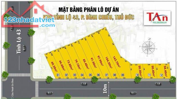 Bán đất Thủ Đức phường Bình Chiểu. Dt 50,3 m2 (6,77m x 7.5m). Đường trước đất 7m. - 4