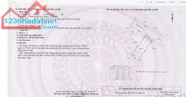 Bán đất khu Trần Não quận 2 giá rẻ - 10 X 29 CN289m2 - Giá 35 tỷ