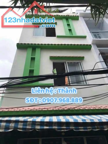 Nhà cho thuê 3m5 x 6m ,1 trệt 2 lầu ST ,Đường Tân Hóa, Phường 14 ,Quận 6