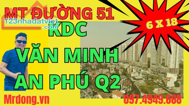 Mặt tiền KDC Văn Minh Quận 2 đường 51, Phở nam Vương Thuê 25tr/th Siêu Kinh Doanh 23tỷ999