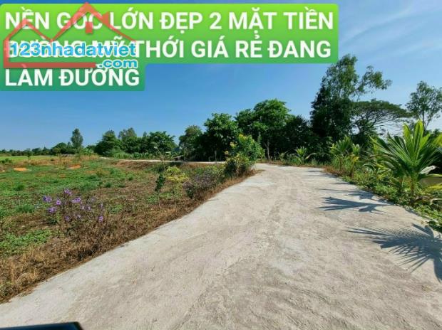 Bán nền góc đất ruộng đã lên vườn mặt tiền kênh mát mẻ tại Mỹ Thới Long Xuyên An Giang - 1