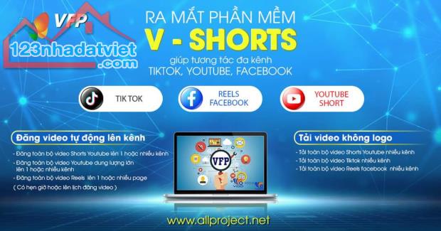 PHẦN MỀM REUP TIKTOK HÀNG LOẠT TỰ ĐỘNG VSHORTS - 3