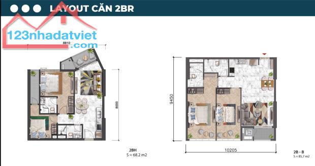 Căn hộ sông Hàn, 2PN, 2WC, Xem trực diện pháo hoa, 68m2 chỉ 3.4 tỷ - 4