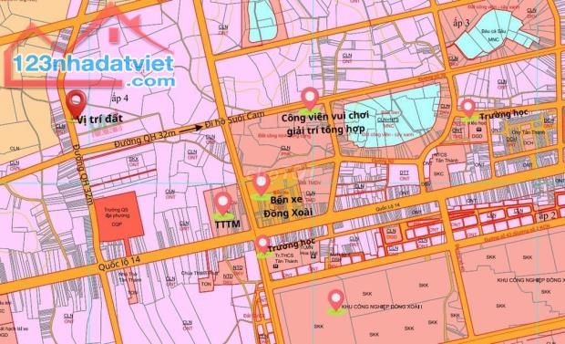 Đất trung tâm TP Đồng Xoài liền kề cụm KCN Quốc lộ 14 giá chỉ 600 triệu - 2