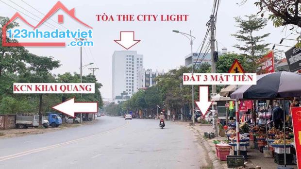 Bán đất 3 mặt tiền mặ phố Tôn Đức Thắng, Khai Quang, Vĩnh yên, Vĩnh Phúc
