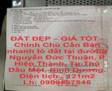 ĐẤT ĐẸP – GIÁ TỐT - Chính Chủ Cần Bán nhanh lô đất tại Thủ Dầu Một, Bình Dương.