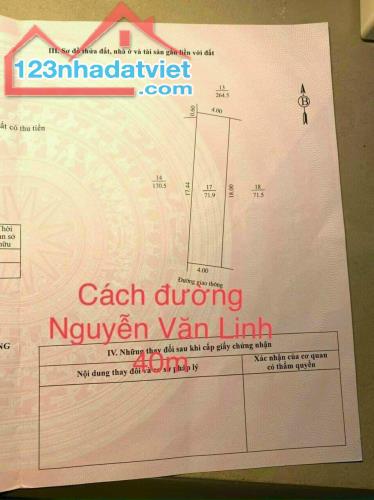 Cần bán lô đất ngõ phố Nguyễn Văn Linh, TP Hải Dương