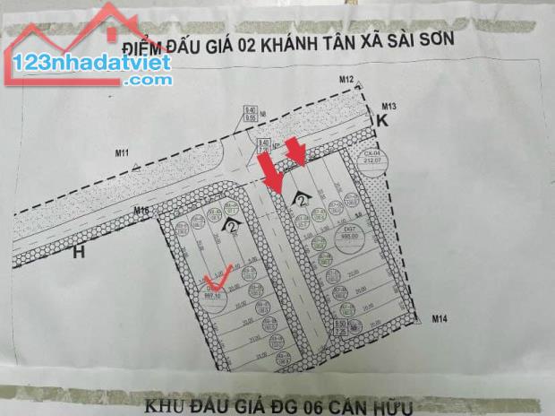 chính chủ bán 2 lô đất đấu giá tại xã Sai Sơn, Quốc Oai, Hà Nội DT lần lượt là 95m2 và 100