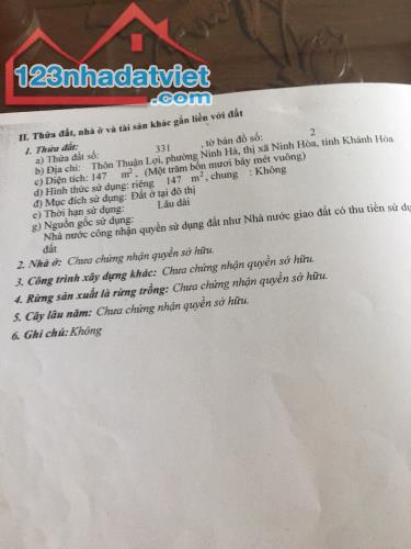 Bán đất vuông vắn mặt tiền Bến Đò Phường Ninh Hà Ninh Hòa 0985451850 - 1