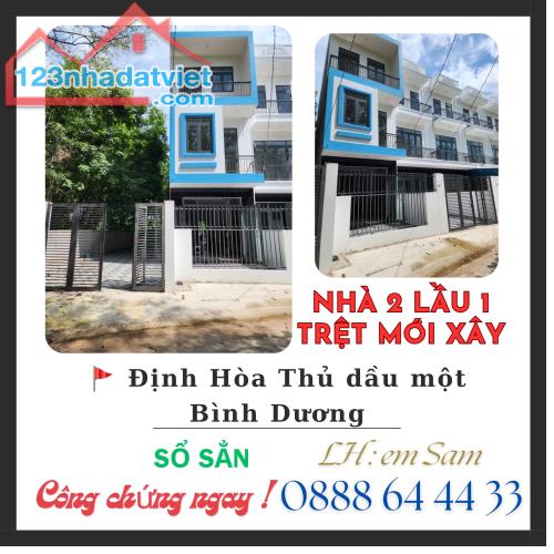 NHÀ MỚI XÂY 2 LẦU 1 TRỆT ĐỊNH HOÀ BÌNH DƯƠNG GẦN BV 1500 GIƯỜNG - 2