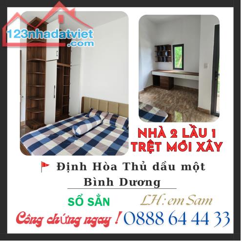 NHÀ MỚI XÂY 2 LẦU 1 TRỆT ĐỊNH HOÀ BÌNH DƯƠNG GẦN BV 1500 GIƯỜNG - 3