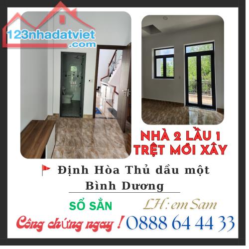 NHÀ MỚI XÂY 2 LẦU 1 TRỆT ĐỊNH HOÀ BÌNH DƯƠNG GẦN BV 1500 GIƯỜNG - 4