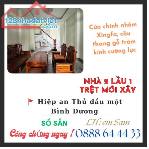 BÁN NHÀ MỚI 2 LẦU 1 TRỆT DX 095 HIỆP AN DIỆN TÍCH SÀN 176M2 KHU ĐÔNG DÂN CƯ Ở HAY KINH - 3