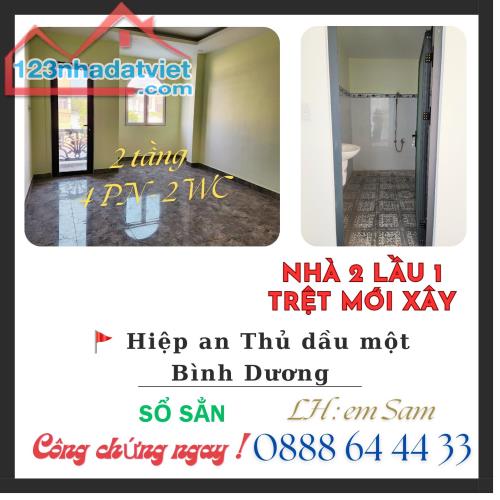 BÁN NHÀ MỚI 2 LẦU 1 TRỆT DX 095 HIỆP AN DIỆN TÍCH SÀN 176M2 KHU ĐÔNG DÂN CƯ Ở HAY KINH - 4