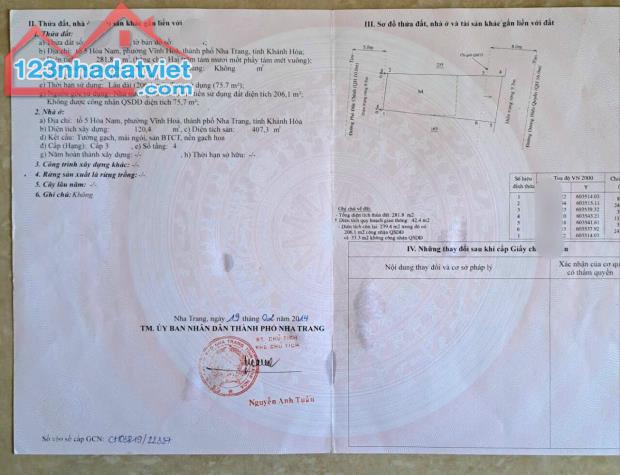 Cần tiền giải quyết công việc giảm 30tr/m2( Từ 150tr còn 120tr/m2). nhà đường Dương hiến Q - 5