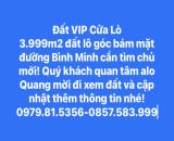 Bán lô đất VIP bám mặt đường Bình Minh (có 1 không 2) thị xã Cửa Lò.  - Diện tích 3.999m2