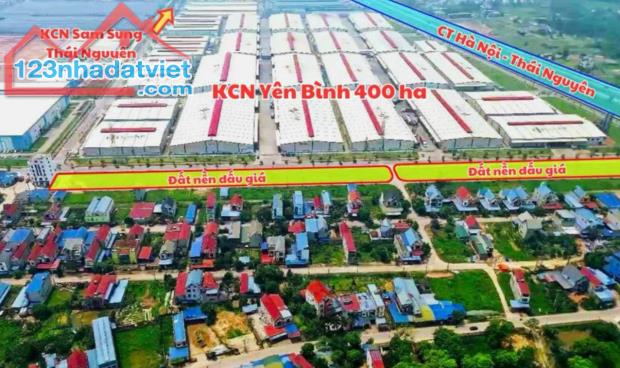 đất đấu giá hống tiến nằm giữa 3 KCN điềm thụy, yên bình, sông công siêu phẩm - 1