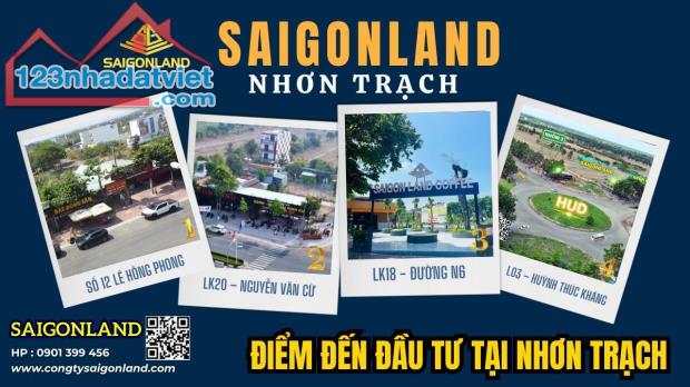 Saigonland Cần bán nền Nhà Phố Khu Dân Cư Phước An Long Thọ Nhơn Trạch - Gần đường Nguyễn