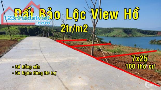 Đất Bảo Lộc view Hồ giá chỉ 431tr, 175m2 có thổ cư