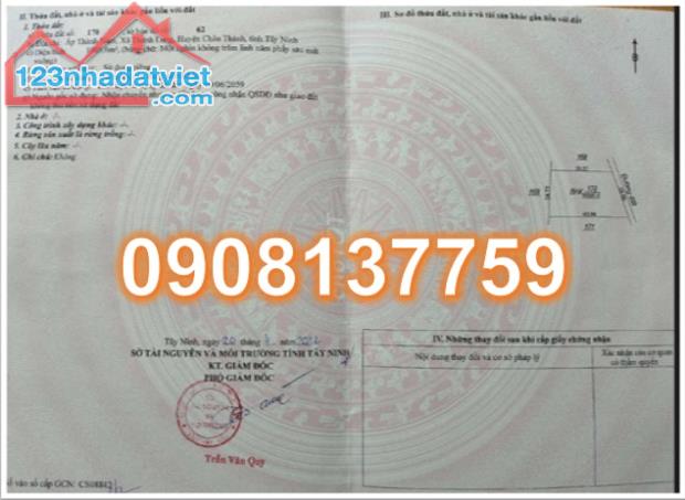 ⭐Chính chủ bán lô đất vị trí đẹp xã Thành Long, Châu Thành, Tây Ninh; 449tr; 0908137759