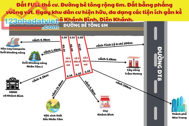 SIÊU HOT! BÁN NHANH 3 LÔ ĐẤT THỔ CƯ, CHÍNH CHỦ GIÁ SỐC TẠI KHÁNH BÌNH - KHÁNH VĨNH!